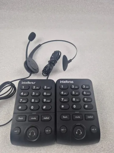 Kit Telefone Headset Hsb50 c/ 2 Base Intelbras 1 Fone