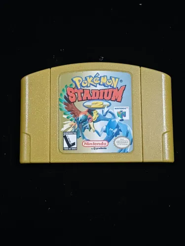 Pokémon Stadium 2 Dourada do Nintendo 64 Original Gradiente em Ótimo Estado!