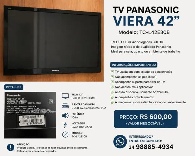 Televisão 42 polegadas 