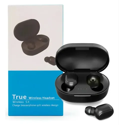 Fone de Ouvido Bluetooth 5.4 True Wireless com Borrachinhas