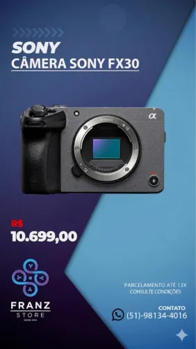 Câmera Sony Fx30 Nova