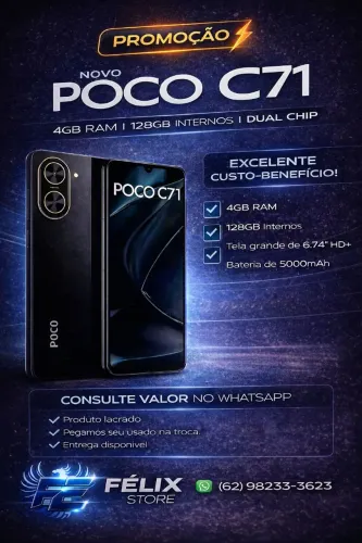 Poco C71 128GB 4GB RAM | Novo Lacrado | Global | Dual Chip