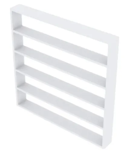 Expositor pequeno branco padrão