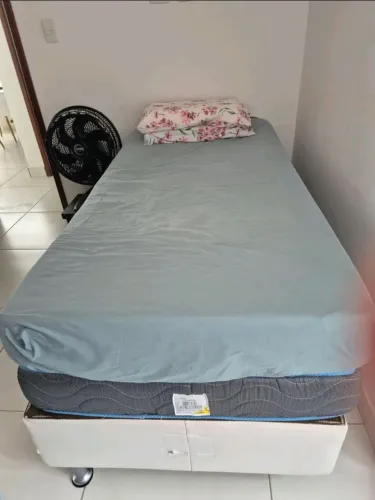 Cama box com auxiliar e colchões ORTOBOM