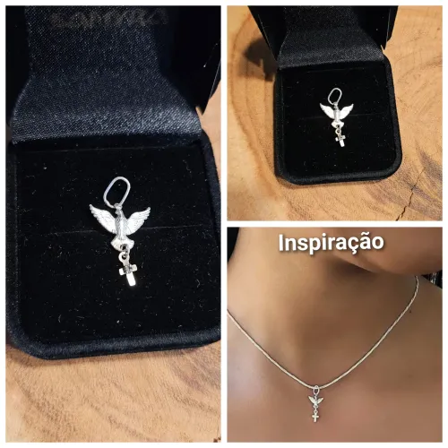 Pingente Divino Espírito Santo em prata
