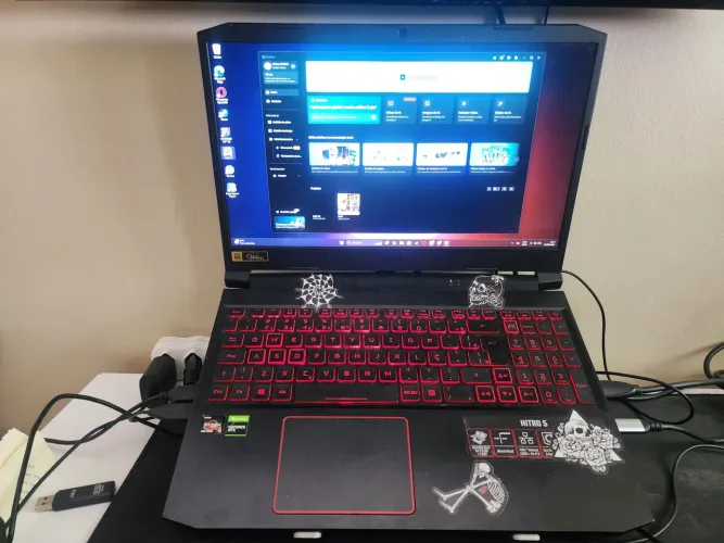 Notbook acer nitro 5 24gb Ram, ryzen 5 4600, GTX 1650
