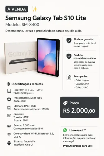 VENDO TABLET NA GARANTIA APENAS 2.000