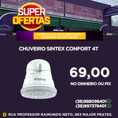 Chuveiro Sintex Confort 4 Temperaturas