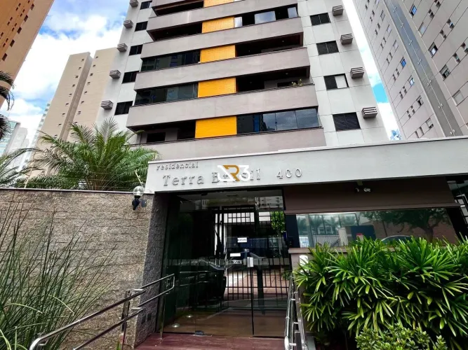 Apartamento para locação no Terra Brasil com escritório e sala estendida na Gleba Palhano 