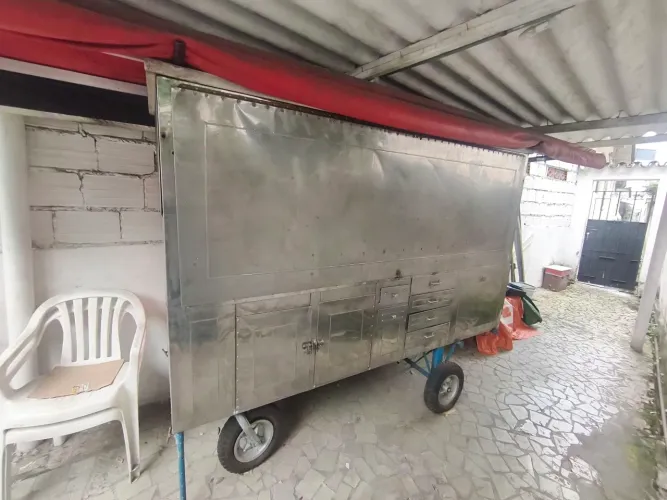 Carrinho de ambulante para lanches e pastéis do boa sorte.