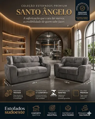 Sofá 2e3 lugares promoção 