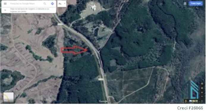 Terreno com 114 há em Timbó Grande, comarca de Santa Cecília SC.