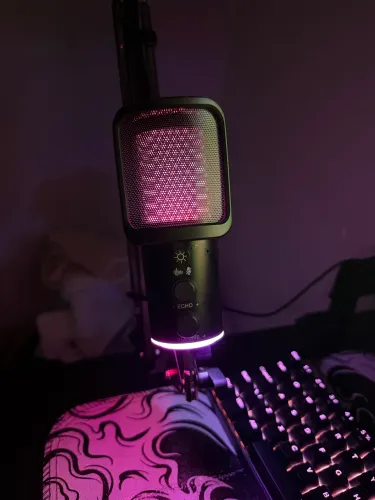 Microfone Gamer Fifine Ampligame A6T Com Braço Articulado - Completo e Impecável