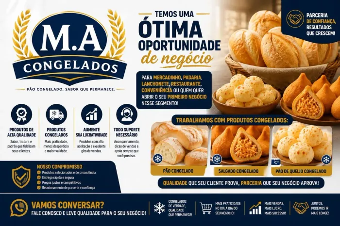 Pão e Salgados Congelado