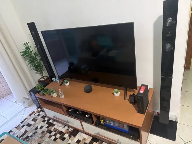 Tv samsung 4k + home theater