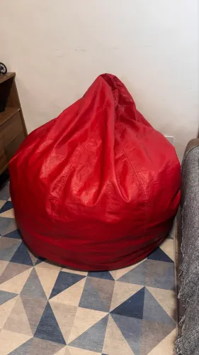 Puff de courino vermelho