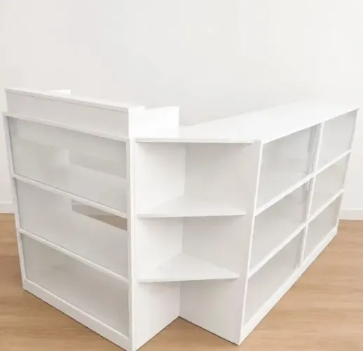Balcão vitrine 100% MDF com 2 Expositores serve para Lojas E Comércios