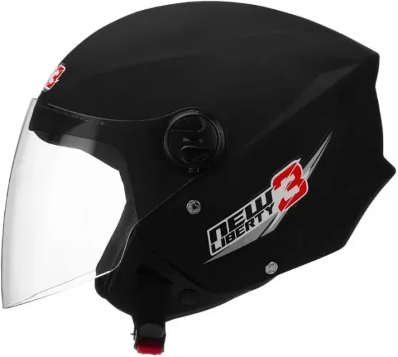 Capacete Aberto PRO TORK NEW LIBERTY 3 SOLID Preto Fosco TAM. 60 Novo