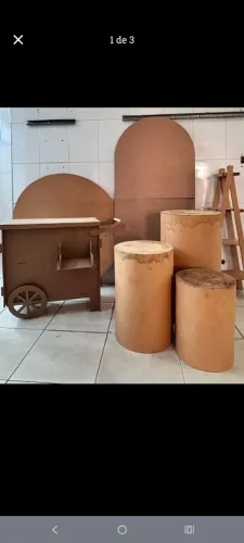 Lote de peças para decoração de festa em mdf