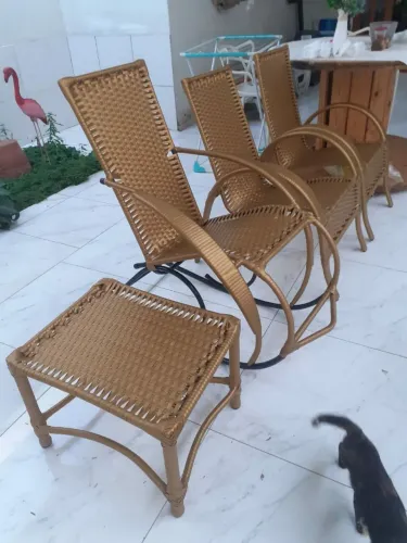 Tudo por R$ 3000 (freezer vertical, cadeiras, espreguiçadeiras e esteira)