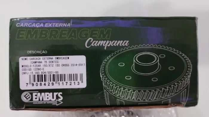 Campana Embreagem Yamaha Fazer Fz Xtz Crosser Factor 150 2014 A 2023