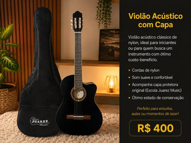 Violão Acústico Michael + Capa - R$ 400