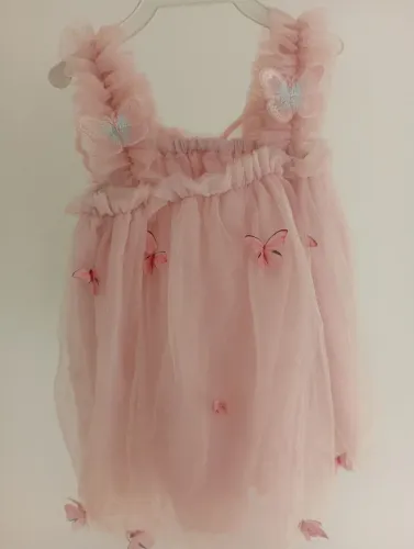Vestido infantil, tema jardim encantado