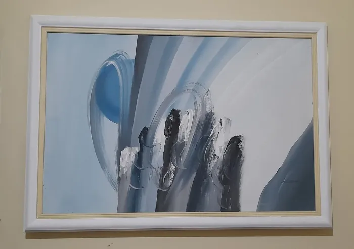 Quadro a oleo emoldurado