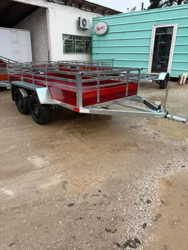 Carretinha Reboque Duplo Eixo Galvanizada 3,00m x 1,40m (Nova / Reforçada)