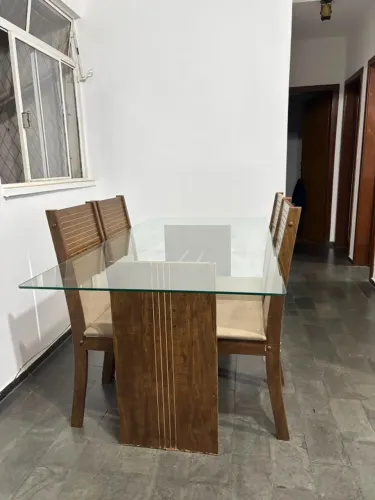 mesa de jantar quadrada vidro 