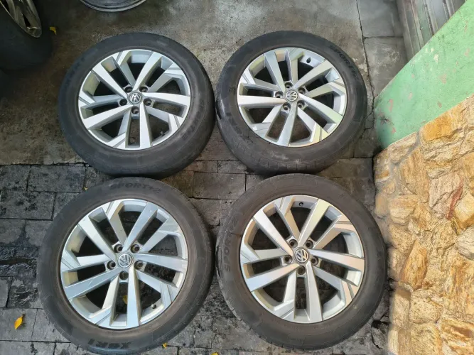 Jogo de rodas aro 16 5x100 Original VW Virtus Nivus Polo Tcross