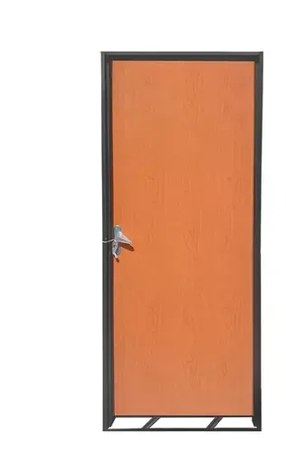 Porta Madeira com portal de aço 80x210