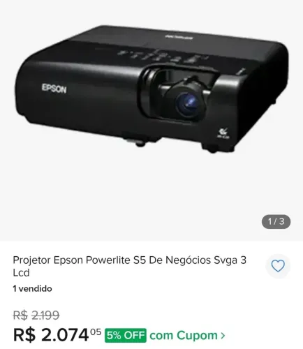 Projetor espon power light com tela de projeção