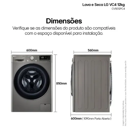 Lava e Seca LG VC4 14kg nova C/Nota fiscal Top de Linha 