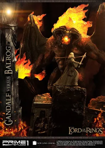 Diorama Senhor dos anéis Prime 1 Studio Gandalf Vs. Balrog Modelo Regular