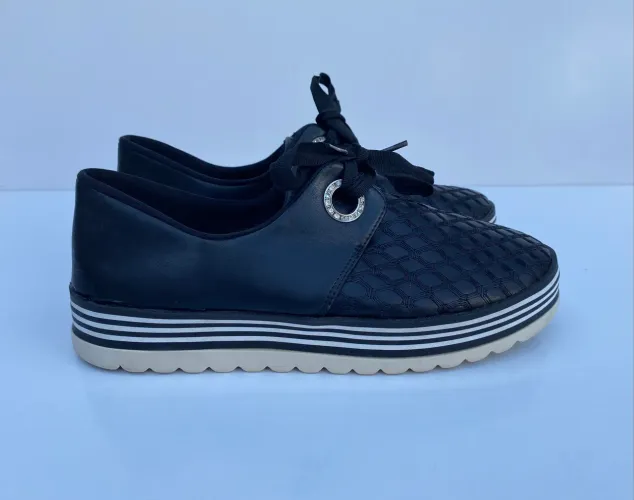 Tênis Valentina Flatform Feminino Preto - 39