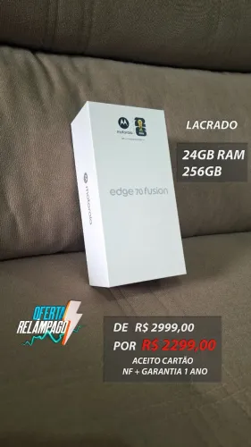 [LACRADO] Motorola Edge 70 Fusion, 24GB RAM, 256GB, 6.8" AMOLED 144hz (Aceito Cartão)