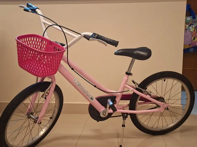 Bicicleta Aro 20 - rosa c/ cestinha excelente estado; só R$ 200,00