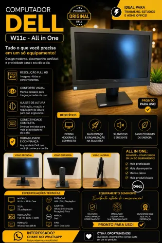 Computador Dell All in One - Dell - Tela de 24?