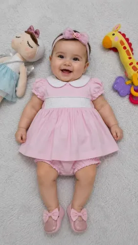 Vestido 3 a 6 meses Planeta bebê NOVO