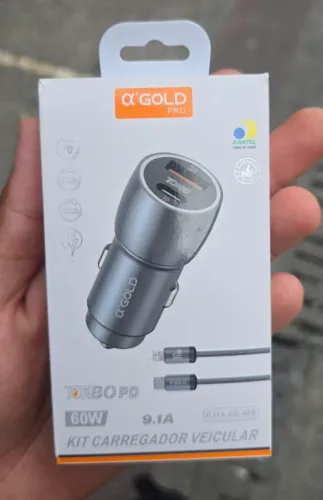 Carregador de celular veicular turbo
