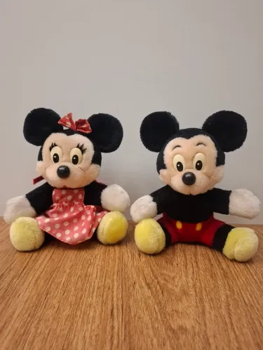 Mickey e Minnie de pelúcia originais Disney, vintage