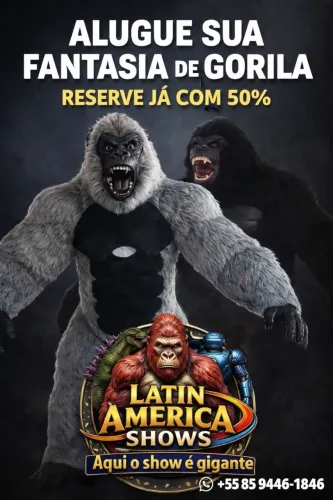 Aluguel do gorila realista para festa e eventos 