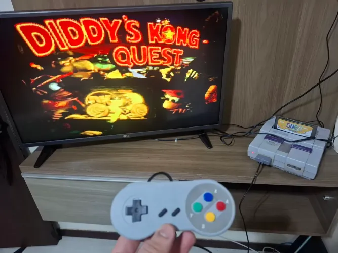 Super Nintendo SNES Fat Brasileiro + EverDrive - Oportunidade