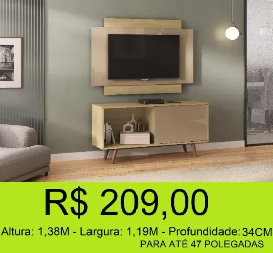 Conjunto painel e rack - Parcelamos sem juros!!