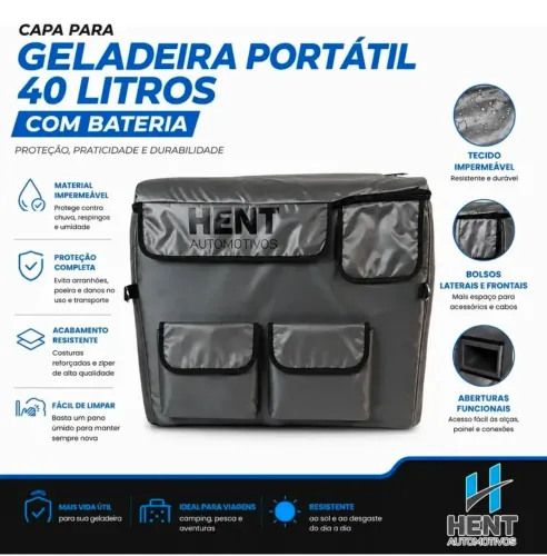 Capa térmica de geladeira portátil ECX-40L EC-40L hent automotivos (62)9.9684_5678