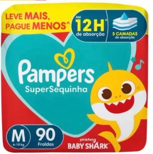 FRALDA PAMPERS SUPER SEC M 60