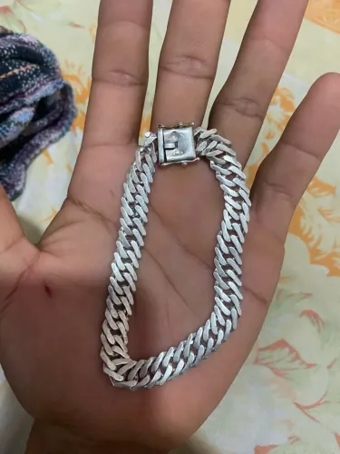 Vendo essa pulseira de prata L duplo 10mm