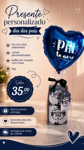 Presente dia dos pais personalizado