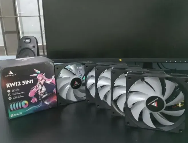 Kit 5 Fans RGB TGT/Acegeek estatico molex fonte Novos. Entrego
